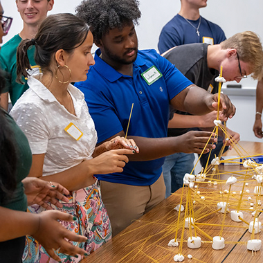 Students working on a project