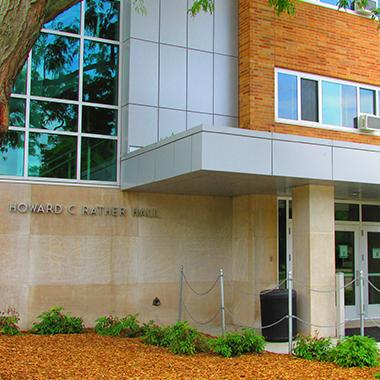 Photo of exterior o f Rather Hall